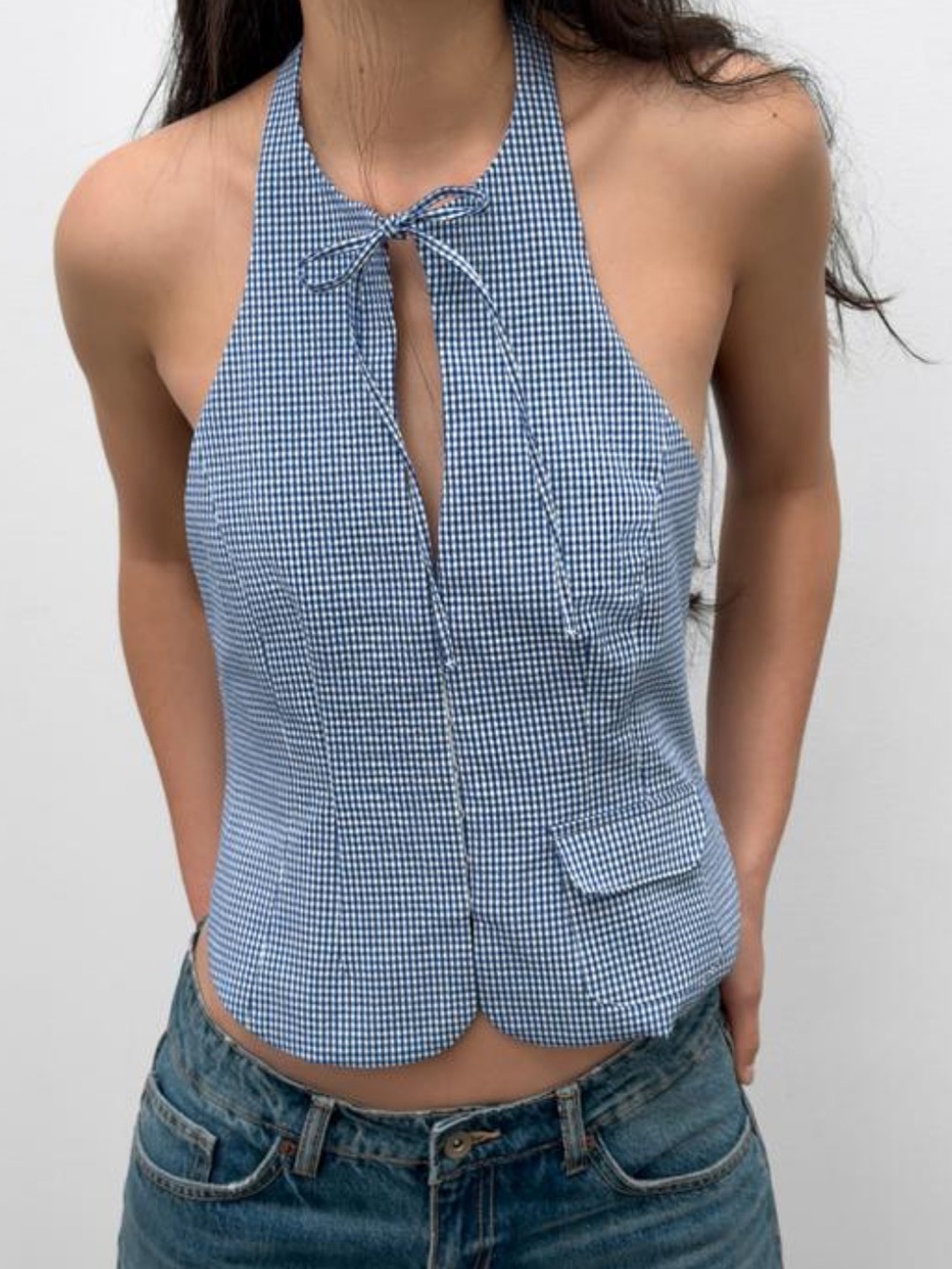 Zara gingham halter top